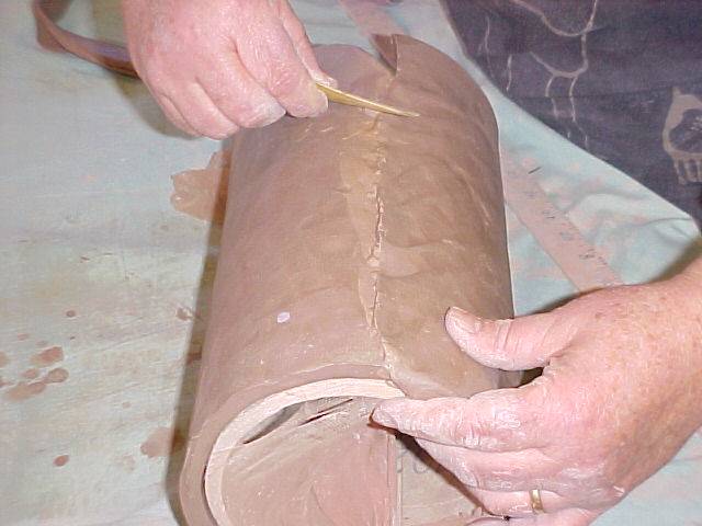 Cleaning up the bevelled joint