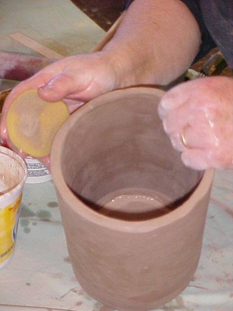 Cleaning the top edge