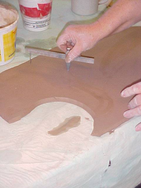 Cutting the slab for the crown