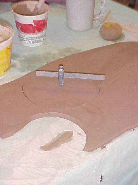 Cutting the slab for the crown
